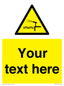 Custom warning water cannon